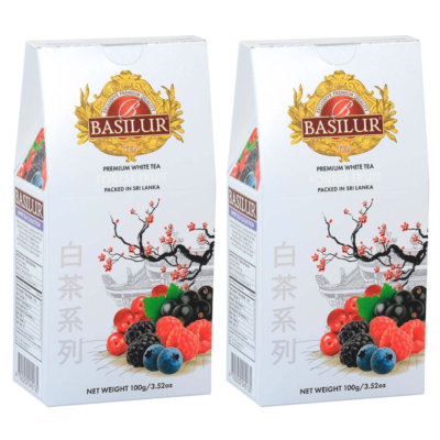 Белый чай Базилур Лесные ягоды 100 грамм 2 штуки