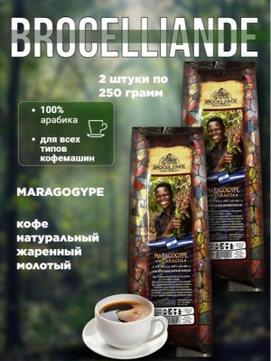 Кофе молотый Brocelliande  Maragogype Nicaragua 250 грамм 2 штуки