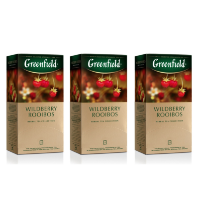 Чай травяной Greenfield Wildberry Rooibos 25 пакетов 3 штуки