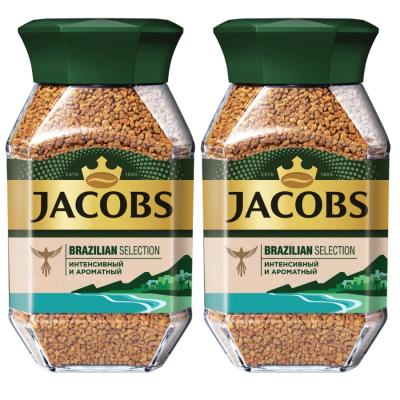Кофе растворимый Jacobs Monarch Бразилия 95 грамм 2 штуки