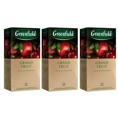 Чай черный пакетированный Гринфилд Гранд Фрут 25 пакетиков 3 штуки
