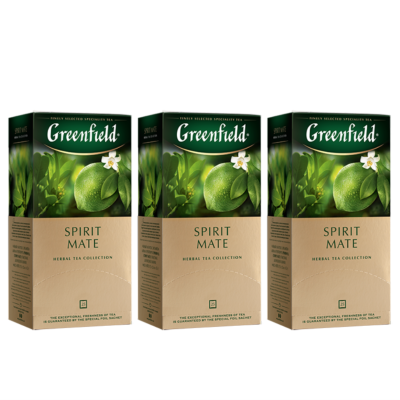 Чай зеленый Greenfield Spirit Mate 25 пакетов 3 штуки