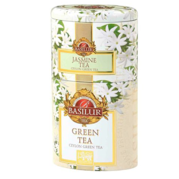 Чай зеленый Базилур 2в1 Зеленый и Жасмин 100 грамм, ЖБ