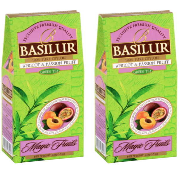 Чай зеленый Базилур Абрикос и Маракуя 100 грамм 2 штуки
