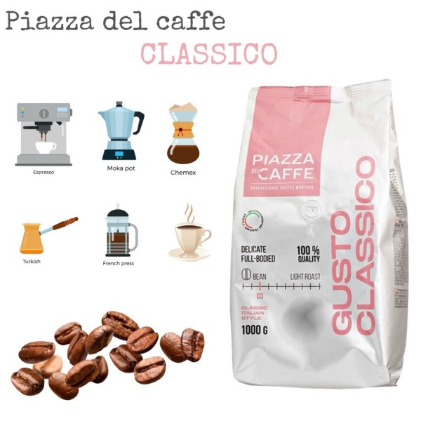 Кофе в зернах Пьяцца Густо Классик 900 гр