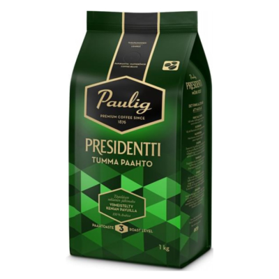 Кофе зерновой Паулиг Президент 1 кг, Финляндия