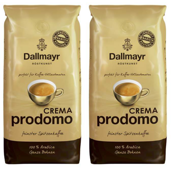 Кофе в зернах Dallmayr Crema Prodomo 1 кг 2 штуки