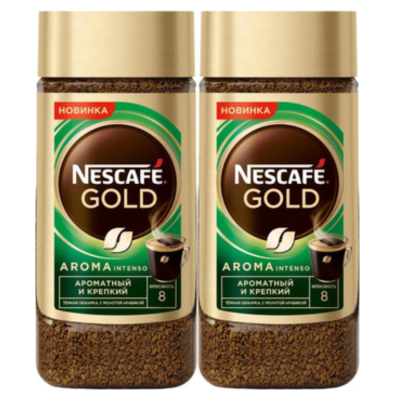 Кофе растворимый Nescafe Gold Aroma Intenso 170 грамм  2 штуки