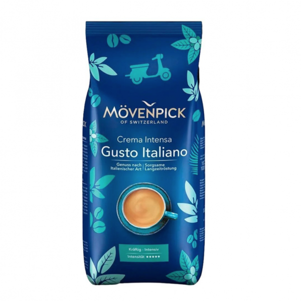 Кофе зерновой Movenpick Caffe Crema Gusto Italiano Intenso / Мовенпик Кафе Крема Густо Итальяно интенсо 1 кг