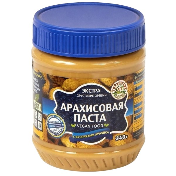 Арахисовая паста с кусочками арахиса 340 грамм