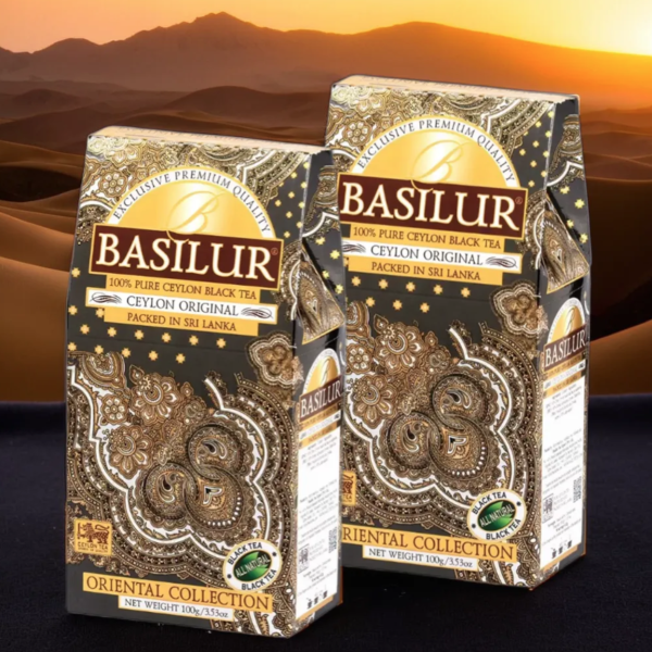 Чай черный Базилур Настоящий Цейлон 100 грамм 2 штуки