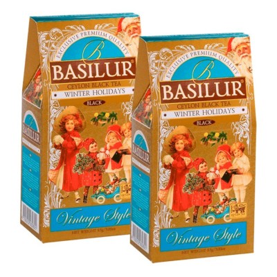 Чай черный Базилур Зимние каникулы 85 грамм 2 штуки