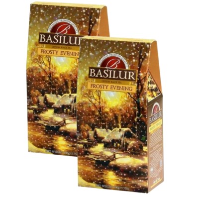 Чай черный Базилур Морозный вечер 100 грамм 2 штуки