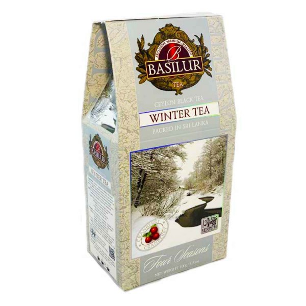 Чай Базилур Зимний с клюквой 100 грамм