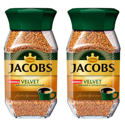 Кофе растворимый Jacobs Monarch Вельвет 95 грам 2 штуки