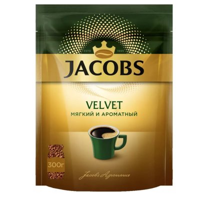 Кофе растворимый Якобс Вельвет 300 грамм пакет