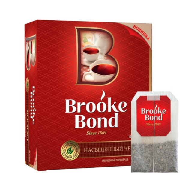 Чай Брук Бонд (с ярлыком) 100 пакетиков