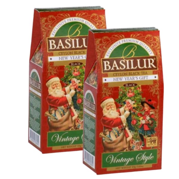 Чай черный Базилур Новогодний подарок 85 грамм 2 штуки