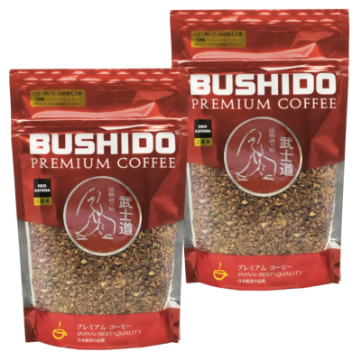 Кофе растворимый Bushido Red Katana 75 грамм пакет 2 штуки