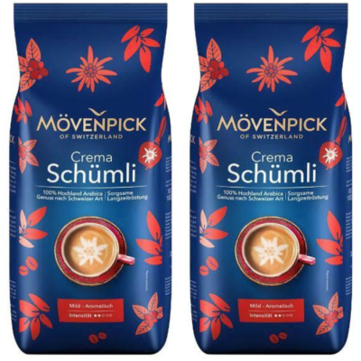 Кофе в зернах Movenpick Schumli 1 кг 2 штуки