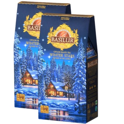 Чай черный Базилур Холод зимних звезд 75 грамм 2 штуки