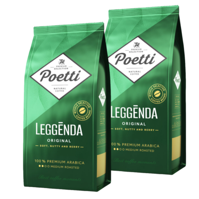 Кофе в зернах Poetti Leggenda Original 250 грамм 2 штуки