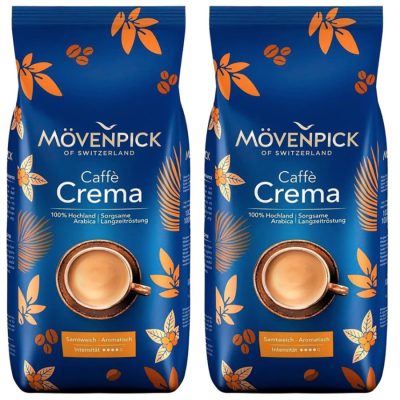 Кофе в зернах Movenpick Cafe Crema 1 кг 2 штуки
