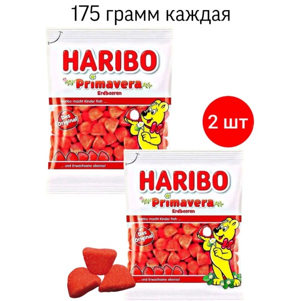 Мармелад Харибо Клубника 175 грамм (Германия) 2 штуки