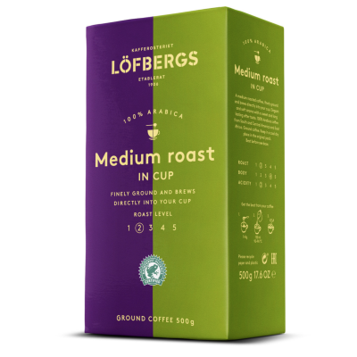 Кофе Lofbergs Medium Roast  / Лефбергс Медиум молотый 500 грамм