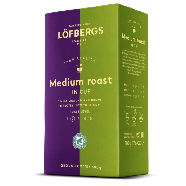 Кофе молотый Lofbergs Medium Roast 500 грамм