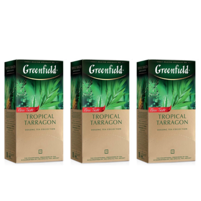 Чай зеленый оолонг Greenfield Tropical Tarragon 25 пакетиков 3 штуки