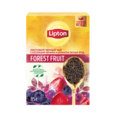 Чай черный Липтон Forest Fruit с лесными ягодами 85 грамм