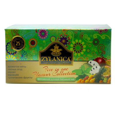 Чай зеленый Zylanica  Ассорти 25 пакетиков
