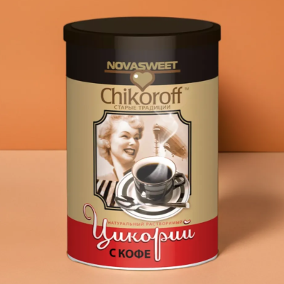 Натуральный растворимый цикорий Chikoroff с кофе 120гр