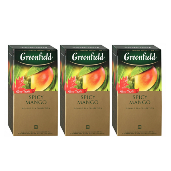 Чай зеленый Greenfield Spicy Mango 25 пакетиков 3 штуки
