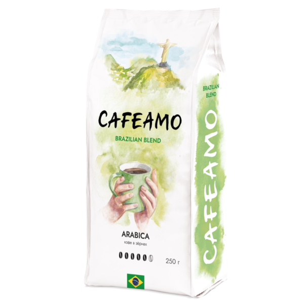 Кофе зерновой CAFEAMO Бразилия 250 грамм