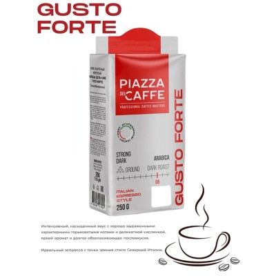 Кофе молотый Пьяцца Густо Форте 250 грамм