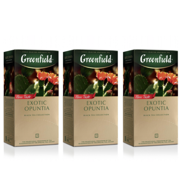 Чай черный Greenfield Exotic Opuntia 25 пакетиков 3 штуки
