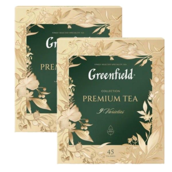 Чай Гринфилд Премиальная Коллекция чая 9 видов 2 штуки