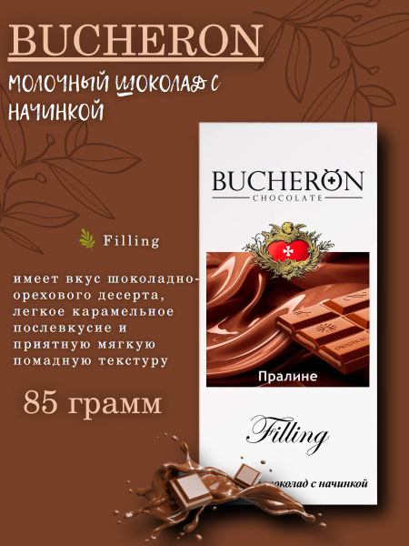 Шоколад Бушерон Филлинг Пралине 85 грамм