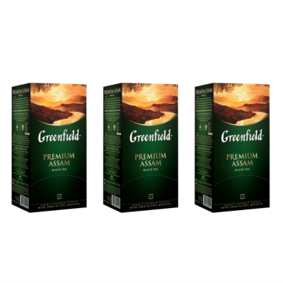 Чай черный Greenfield Premium Assam 25 пакетиков 3 штуки