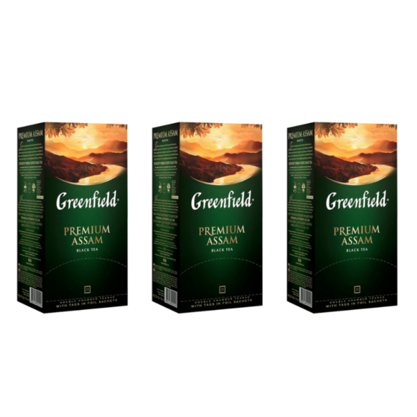 Спайка чай черный Greenfield Premium Assam 25 пакетиков*3