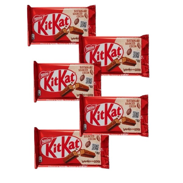 Шоколадный батончик Кит Кат с хрустящей вафлей 41,5 грамм 5 штук