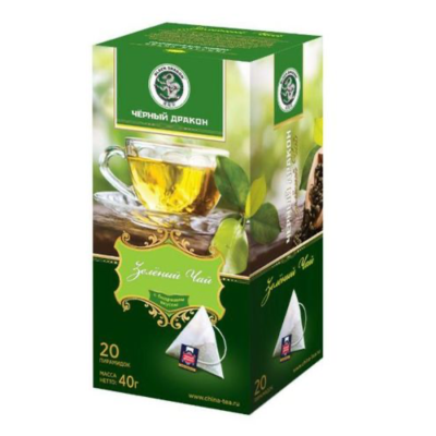 Чай зеленый Черный дракон с саусепом 20 пирамидок