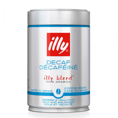 Кофе в зернах Illy Decaf без кофеина железная банка 250 грамм