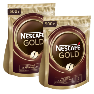 Кофе растворимый Nescafe Gold 500 грамм 2 штуки