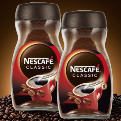 Кофе растворимый Nescafe Classic  190 грамм 2 штуки