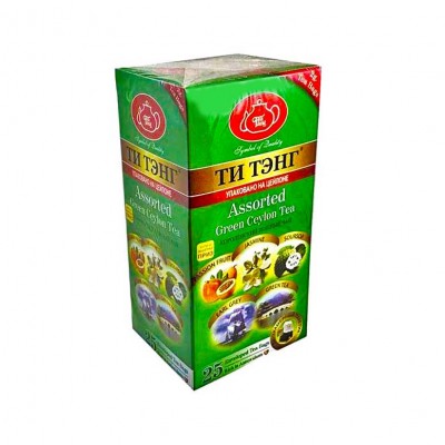 Чай Ти Тэнг Ассорти фруктовой 25 пакетиков, зеленый