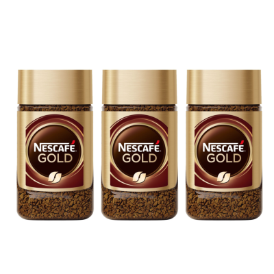 Кофе растворимый Nescafe Gold 47 грамм ст/б 3 штуки