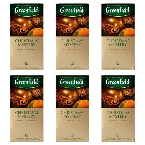 Чай черный Greenfield Christmas Mystery 25 пакетиков 6 штук